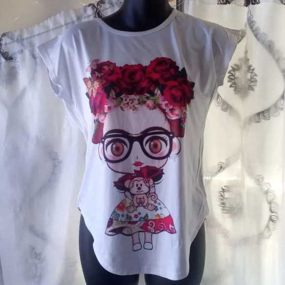 *Frida kahlo blouse size medium ( box DD ) - Picture 1 of 2
